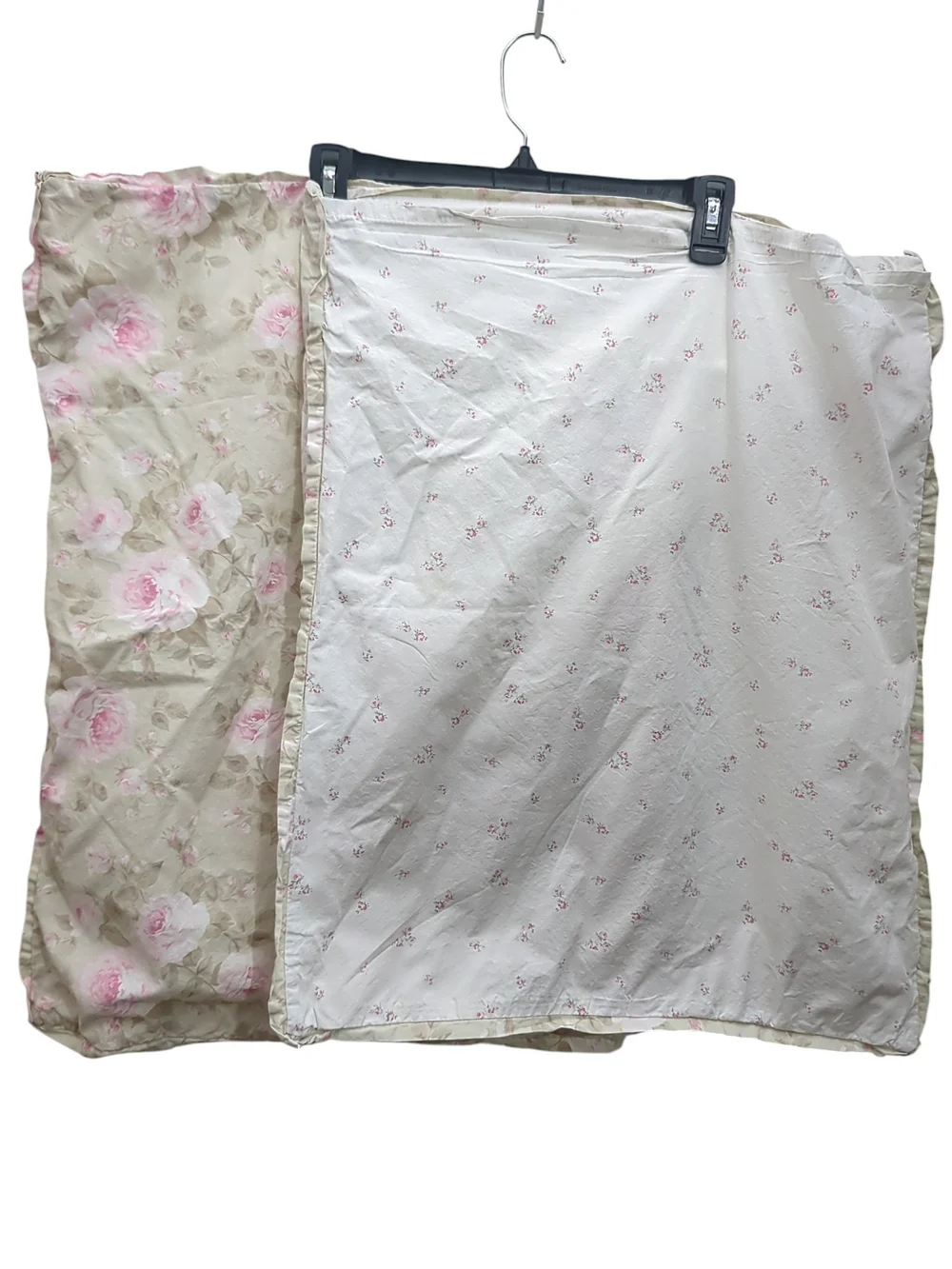 Simply Shabby Chic Pink Rose Floral Reversible Standard Pillowcase Set of 2